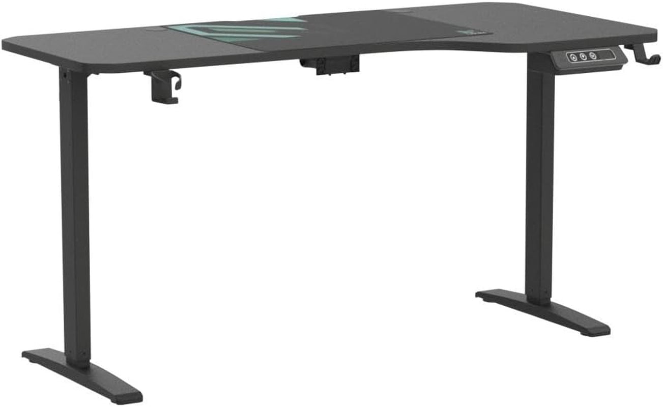 Dual Motor L-Shaped Electric Height Adjustable Standing Desk, 63”, with Memory Presets, Child Lock, Sit-Stand Reminder, Carbon Fiber Surface, Cable Management, and Cup Holder