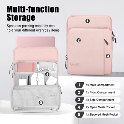 Sleeve Case with Shoulder Strap for Tablet/Laptop, 13.3-14", Pink | Fit Macbook Neo 13 Inch 2026 Model A3404 with A18 Pro Chip, Carrying Case with Shoulder Strap