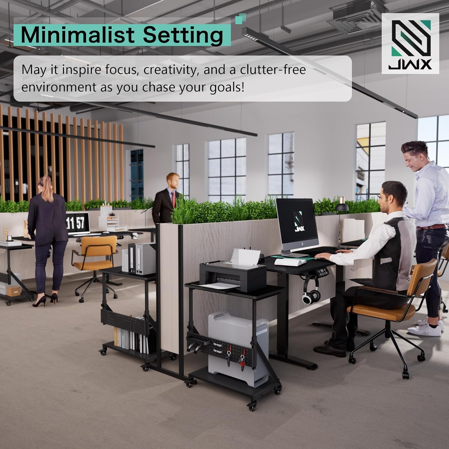 Dual Motor L-Shaped Electric Height Adjustable Standing Desk, 63”, with Memory Presets, Child Lock, Sit-Stand Reminder, Carbon Fiber Surface, Cable Management, and Cup Holder