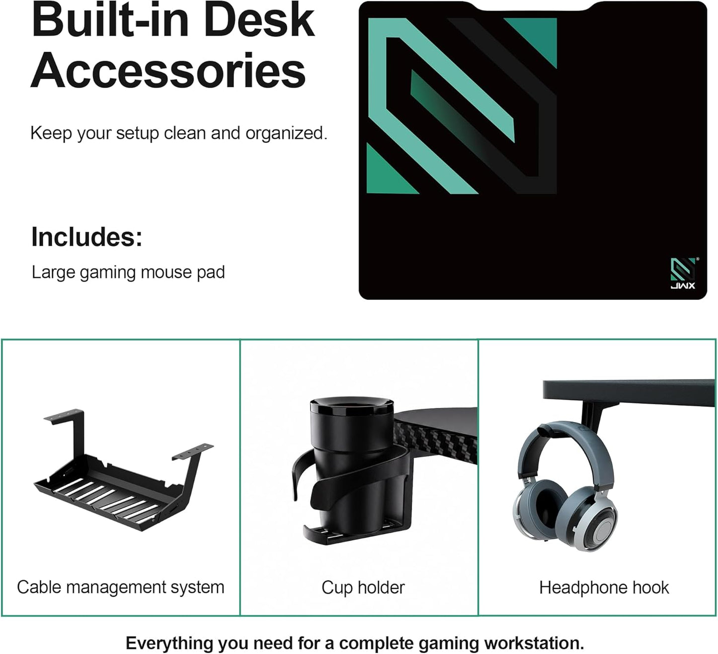 Dual Motor L-Shaped Electric Height Adjustable Standing Desk, 63”, with Memory Presets, Child Lock, Sit-Stand Reminder, Carbon Fiber Surface, Cable Management, and Cup Holder