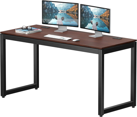 55-Inch Cherry Commercial-Grade Office Computer Desk