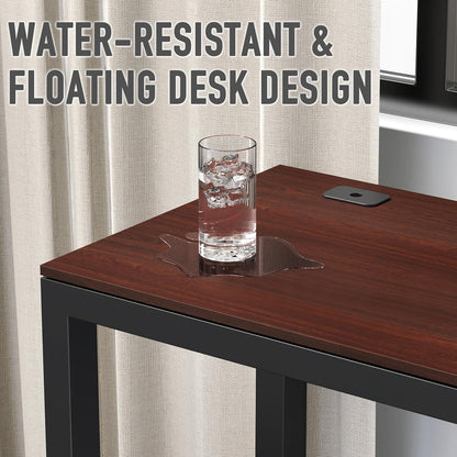 55-Inch Cherry Commercial-Grade Office Computer Desk