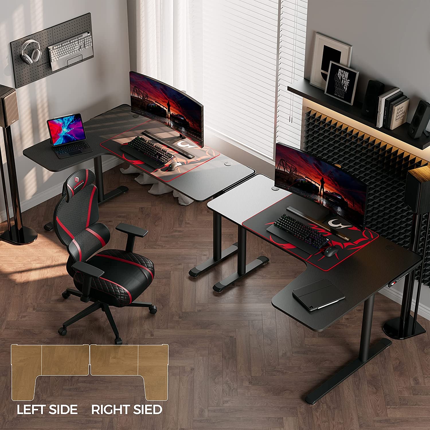 Elevate Your Gaming Experience with the 60 Inch L Shaped Gaming Desk - Perfect for Home Office & Gaming Setup with Cable Management and Ergonomic Design