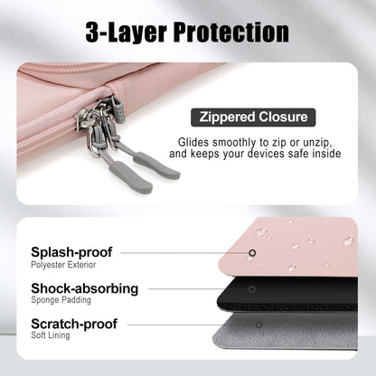 Sleeve Case with Shoulder Strap for Tablet/Laptop, 13.3-14", Pink | Fit Macbook Neo 13 Inch 2026 Model A3404 with A18 Pro Chip, Carrying Case with Shoulder Strap